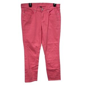 GAP Premium Super Skinny‎ Crop Pants Women's 10/30 Barbiecore Hot Pink Colorful